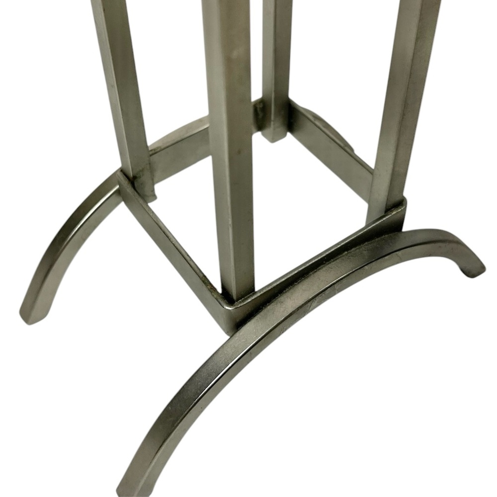 Tealight Lamp Stand with Frosted Glass Shade & Silver Metal Stand -Modern Decor - Picture 6 of 6